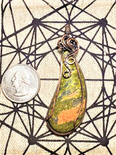 Load image into Gallery viewer, Wire Wrapped Unakite
