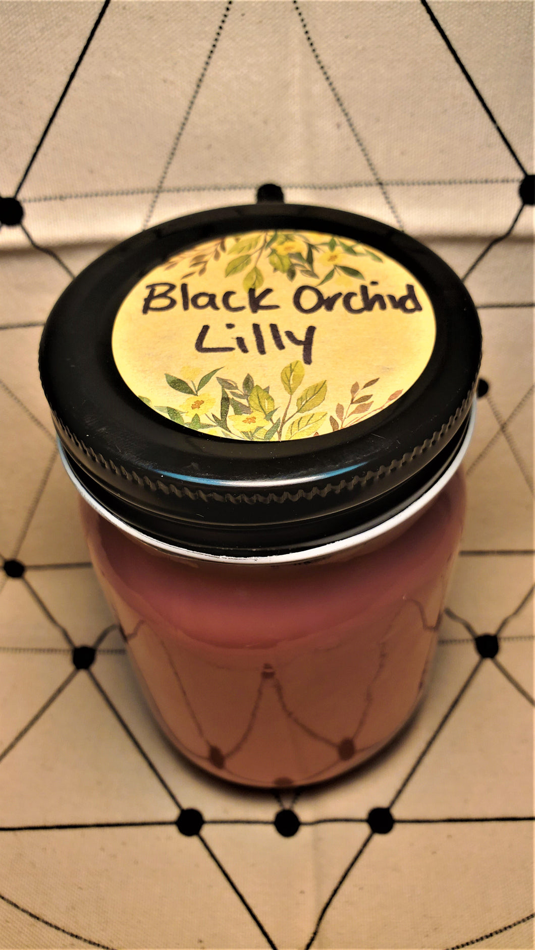 Black Orchid Lilly Soy Wax Candle 12 oz.